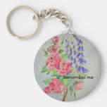 Fingerhut und Rosen Keychain Schlüsselanhänger