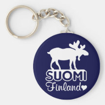 Finnland-Elche keychain Schlüsselband