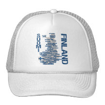 FINNLAND-KARTEN-Hut Caps