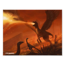 Fire-Breathing Prehistoric Dinosaur by Jake Murray Photograph