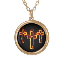 Fire cruzes halskette