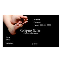 Firmennamen BabiesFeetInBlack-4-zazzle, Company, C Visitenkarten Vorlagen