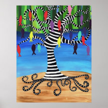 Fisch-Baum-Plakat