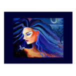 Fisch-Kunst-Postkarte - 'Piscean Moon