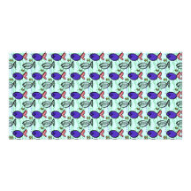 Fisch-Muster. Blaue Fisch-Geist-Fische Individuelle Photo Karten