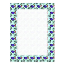 Fisch-Muster. Blaue Fisch-Geist-Fische Postkarte