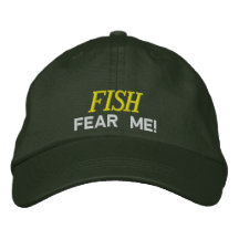 Fische fürchten sich, dass ich Hut stickte Bestickte Kappen