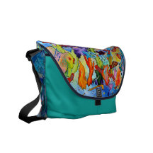 Fische in unserer Garten-Bote-Tasche Kurier Taschen