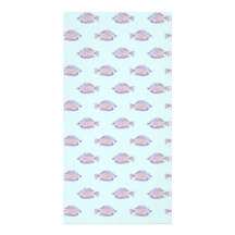 Fische kopieren auf Blau. Rote Linie Rainbowfish. Foto Grußkarte