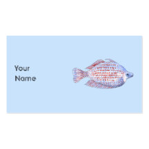 Fische. Rote Linie Rainbowfish. Visitenkartenvorlagen