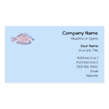 Fische. Rote Linie Rainbowfish. Visitenkarten Vorlage