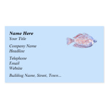 Fische. Rote Linie Rainbowfish. Visitenkarten