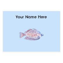 Fische. Rote Linie Rainbowfish. Visitenkarten