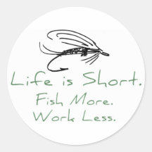 Fischen Sie mehr, Arbeit weniger! Sticker