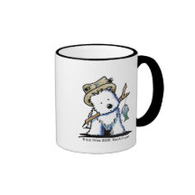 Fischen Westie Becher Kaffee Tasse