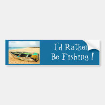 Fischerboot auf dem Strand Auto Sticker