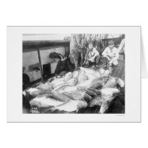 Fischerei in Alaska 1922 Grußkarten