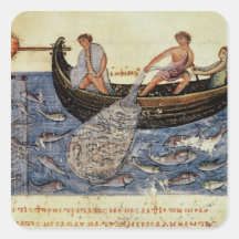 Fischerei mit einem Netz Stickers