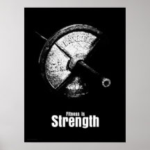 Fitness ist - Stärke Plakat