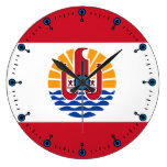 Flag of French Polynesia Mod Wall Clock
