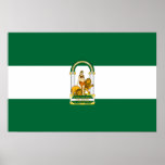 Flagge Andalusiens, Spanien Posterdrucke