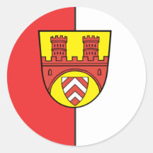Flagge Bielefelds, Deutschland Runde Aufkleber