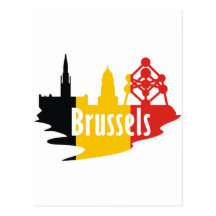 Flagge Brüssel Postkarten
