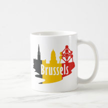 Flagge Brüssel Tee Haferl