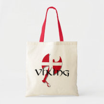 Flagge Dänische-Vikings Dänemark Axt Leinentaschen