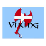Flagge Dänische-Vikings Dänemark Axt Postkarte