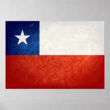 Flagge des Chilen Poster
