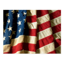 Flagge des USA - Postkarte