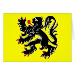 Flagge Flanderns, Belgien Grußkarten