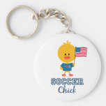 Flagge-Fußball-Küken Keychain Schlüsselband
