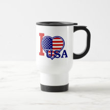 Flagge-Herz-Reise/Pendler-Becher Tee Haferl