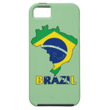 Flagge in der Karte von Brasilien iPhone 5 Case