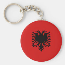Flagge Keychain Albaniens Fisheye Schlüsselanhänger