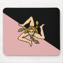 Flagge Siziliens (Rosa und Schwarzes), Italien Mauspad
