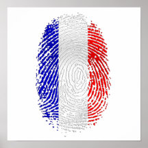 Flagge Stolz Frankreichs der französischen Fingera Plakatdrucke