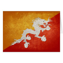 Flagge von Bhutan Karte