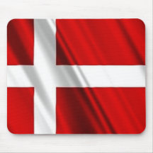Flagge von Dänemark Mousepads