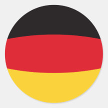 Flagge von Deutschland Runder Aufkleber