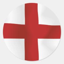 Flagge von England Runde Aufkleber