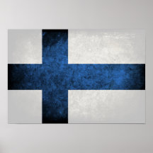Flagge von Finnland Plakat