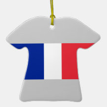 Flagge von Frankreich auf Keramik-T-Shirt Verzieru Weihnachtsbaum Ornamente