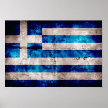 Flagge von Griechenland; Griechisch Poster
