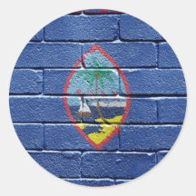 Flagge von Guam Runder Sticker