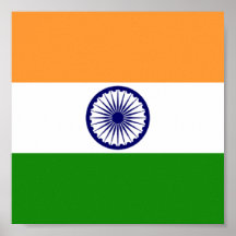Flagge von Indien Poster11x11