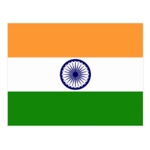 Flagge von Indien-Postkarte