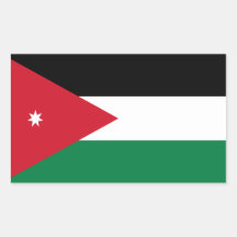 Flagge von Jordanien Rechtecksticker